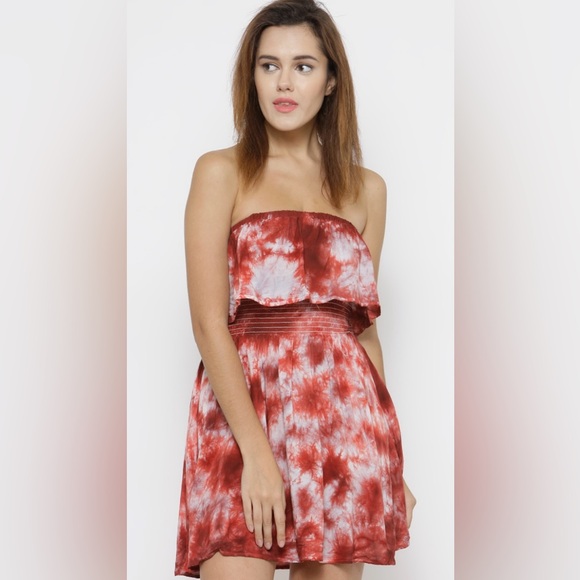 NWT Strapless Ruffle Front Dress Size S - Picture 3 of 16